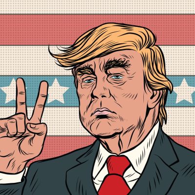 Donald Trump President, gesture of victory