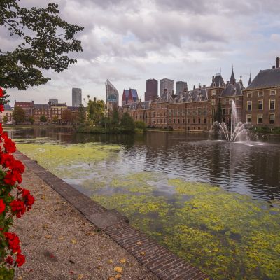 Hofvijver and Binnenhof in Den Haag, Netherlands
