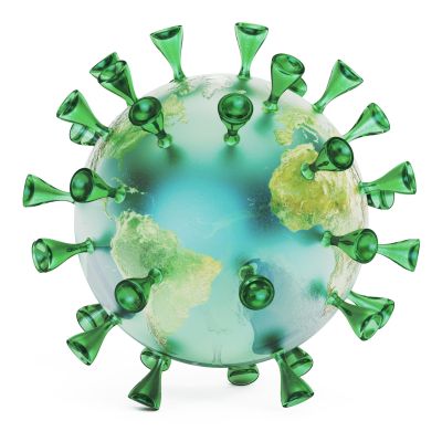 Virus Earth, 3D rendering