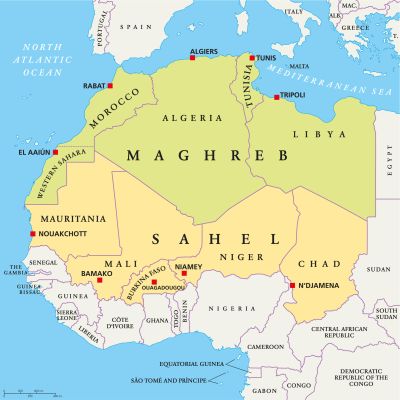 Maghreb and Sahel Map